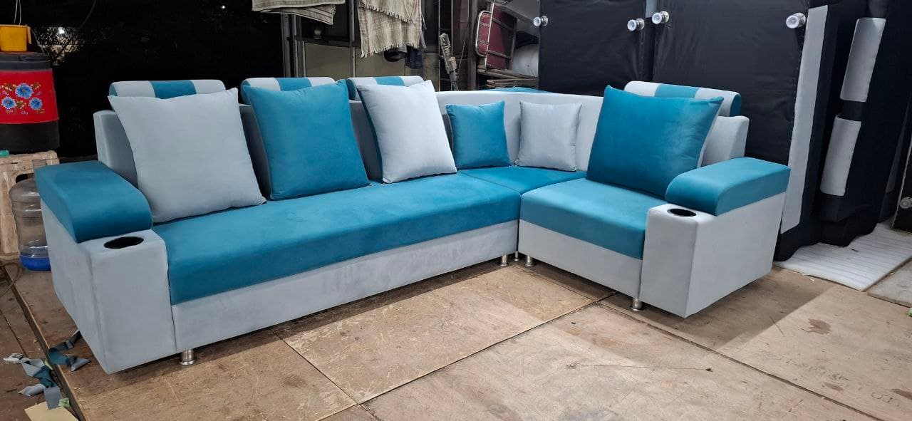 Cup handle corner sofa