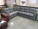 glass plate handle corner sofa