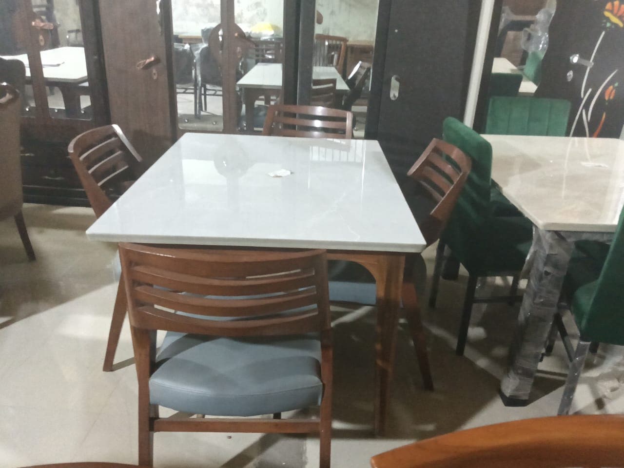 MARBLE TOP DINING TABLE