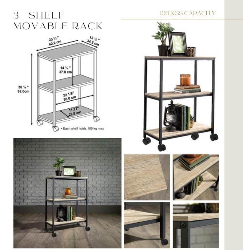 MR-36. 3 shelf movable rack