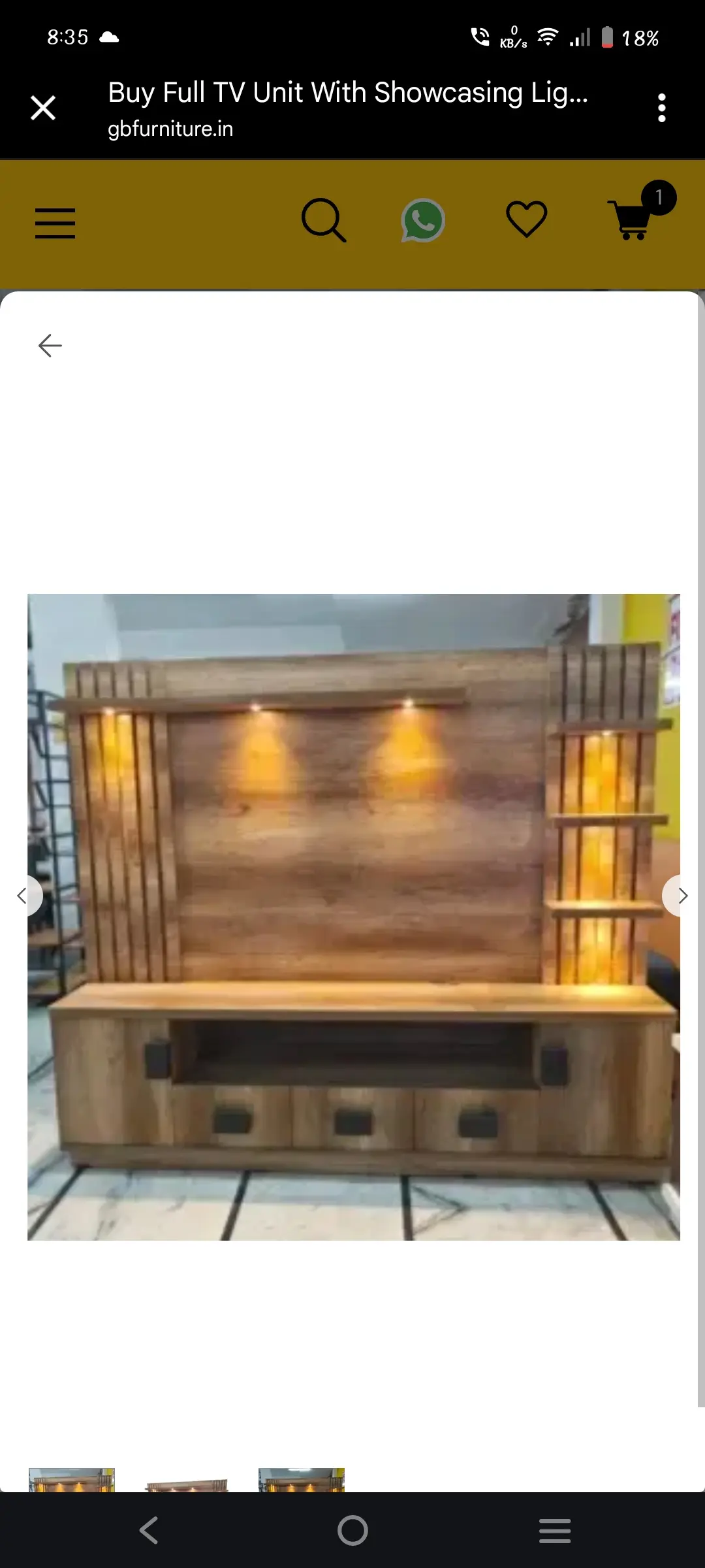 Tv unit 7272 side self