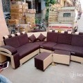 Corner sofa coffee and beige