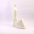Artefact polyresin white lady statue