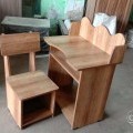 Kids study table and chair in wood