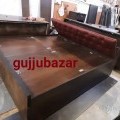 7x6 double bed with head gaddi and storage