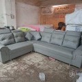 Elegant designer sofa with movable head rest
