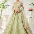 Sea Green Banglori Silk Embroidered Lehenga Choli For Engagement