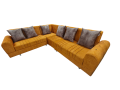 Corner sofa with pillow