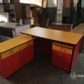 L shape office table dual colour