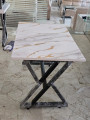 Metal Cafe Restaurant Table With Laminated Top